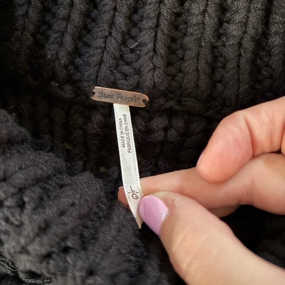 Free People Charcoal Knit Sweater - Picture 6 of 10